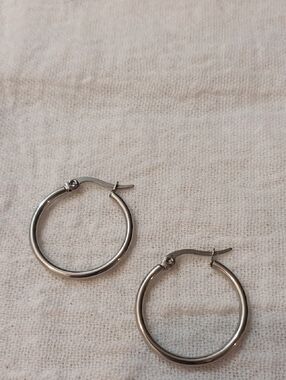 Classic Silver Hoop Earrings - Women's Jewelry